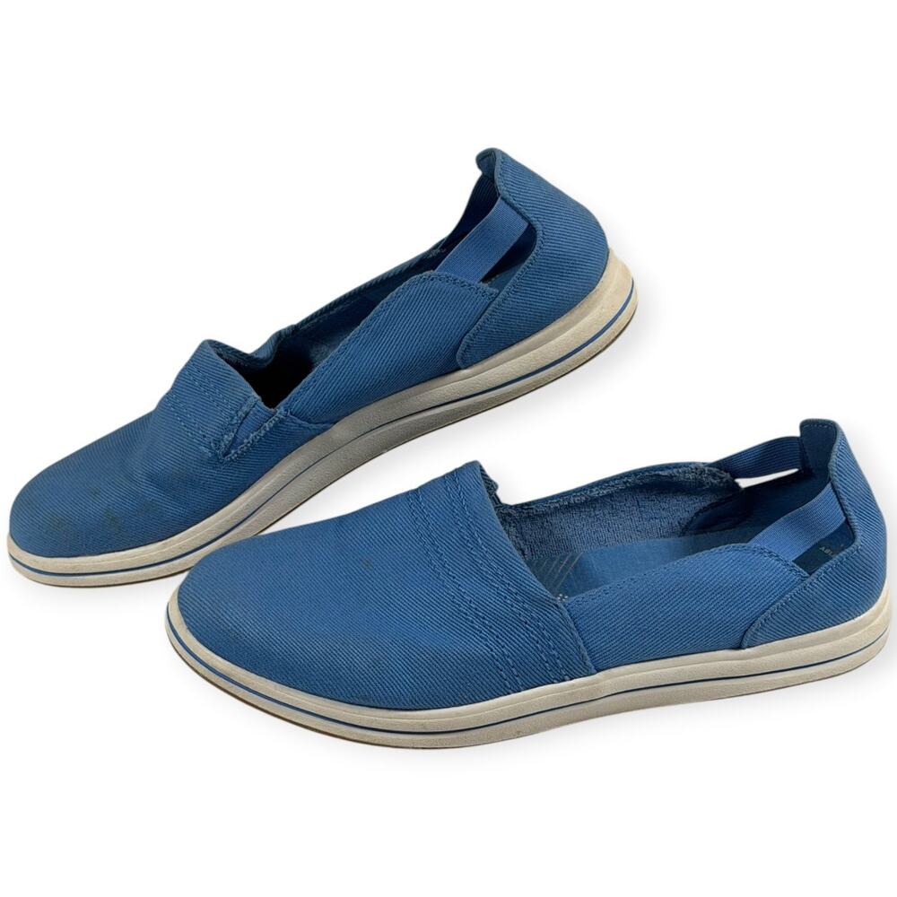 Clarks Cloudstepper Breeze Step Slip On Casual Sneaker, Sky Blue, Women's 9.5